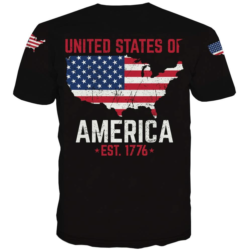 USA Flag T Shirt Men Patriotic